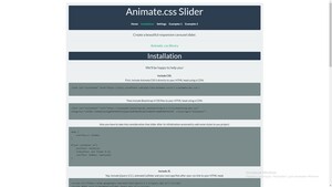 screenshot of Animate.css Slider